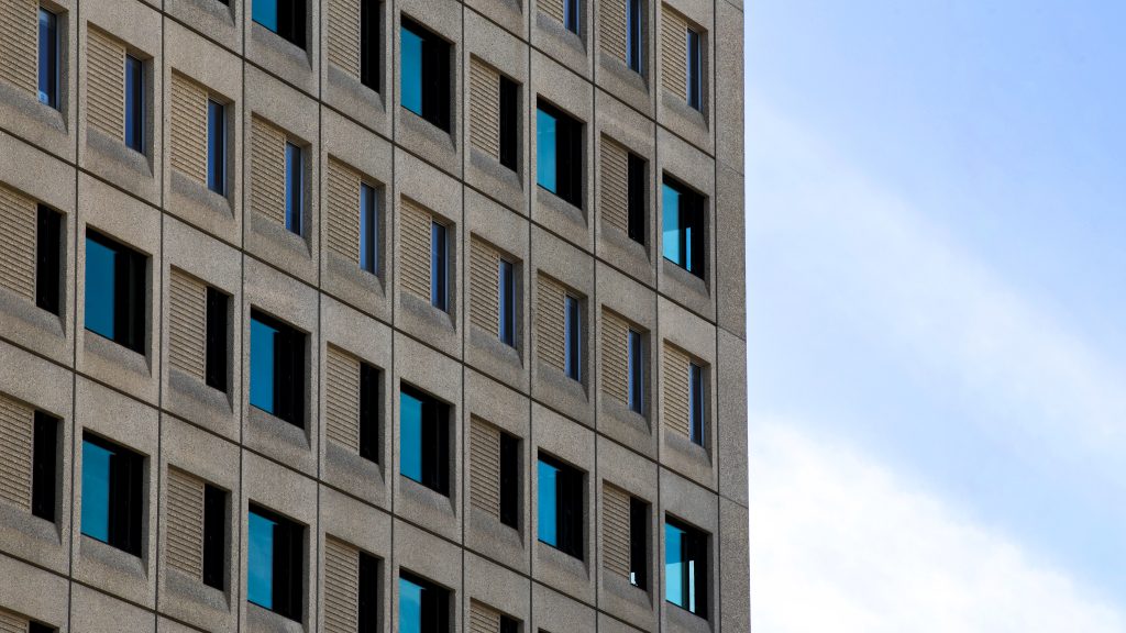 side view old building design